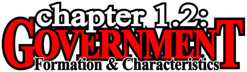 Chapter 1.2: Government Formation and Characteristics