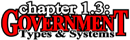 Chapter 1.3: Government Types and Systems