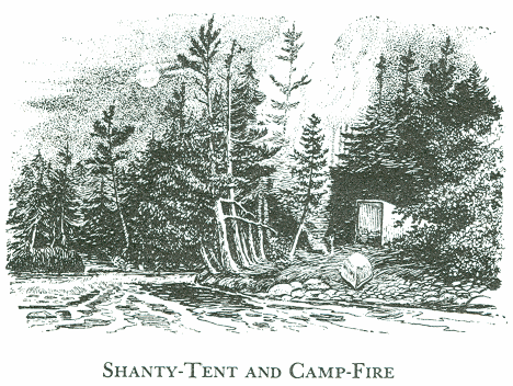 shanty-tent and fire