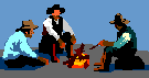 cowboys at the fire