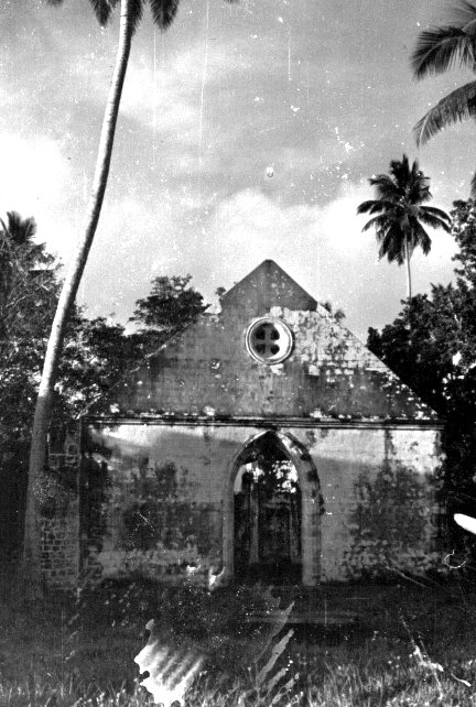 Diego Garcia chapel, WWII. Courtesy
                                of Alan Donaldson and the Imperial War
                                Museum.