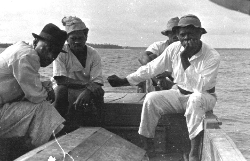 Ilios
                    fishermen, Diego Garcia, about 1944