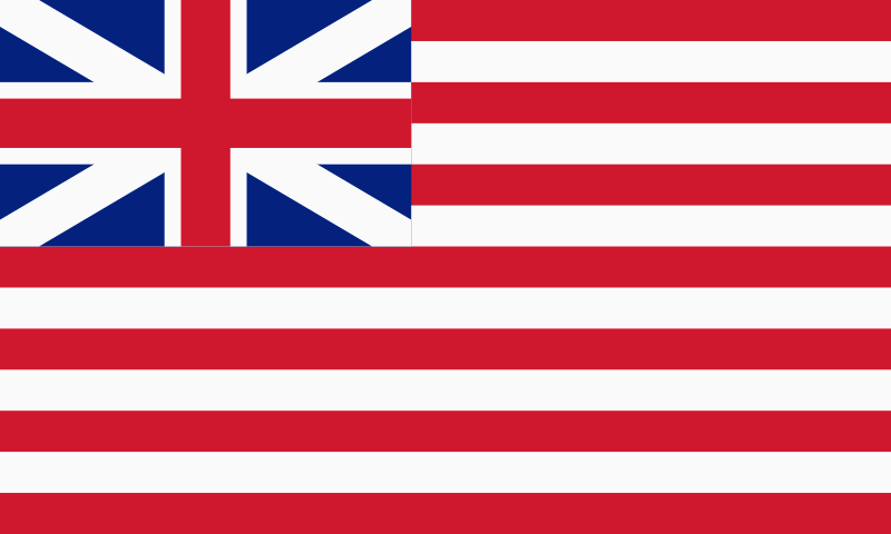 British East India Company Flag - 1700s. Also
                  George Washington's Grand Union Flag!