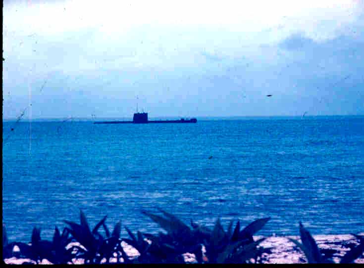 HMS ORPHEUS visits Diego Garcia,
                    October 8, 1971
