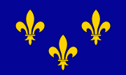 The
                  Flag of Ile-de-France (Paris) often used for the
                  colonies, especially Mauritius, know as
                  Ile-de-France!