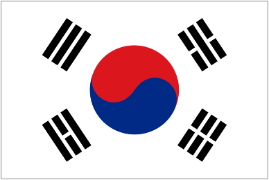 Flag of the
                  Republic of Korea (South Korea)