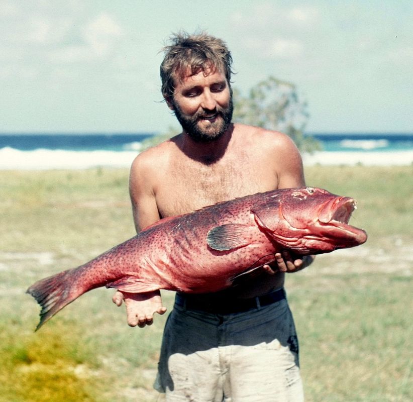 Roger Zejdlik and his fish
                        - Diego Garcia, 1968
