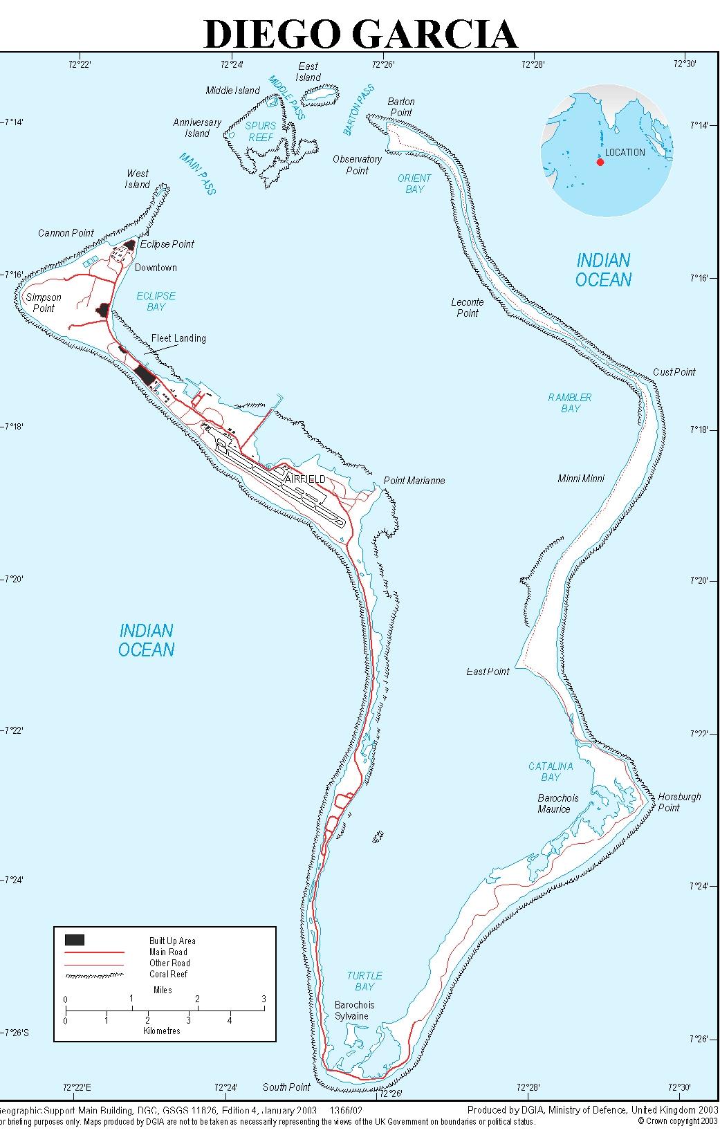 British Ministry of Defense
            Map of Diego Garcia, 2003