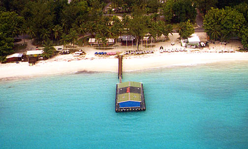 Diego Garcia Yacht
                    Club Aerial Photo, 2000