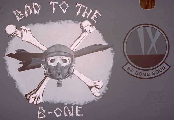 Bad To The Bone B-1 Nose Art