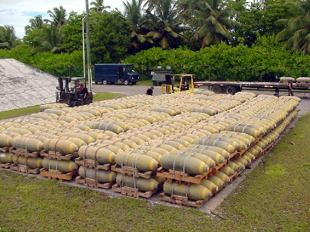 Lots of Bombs on
          Diego Garcia 2002
