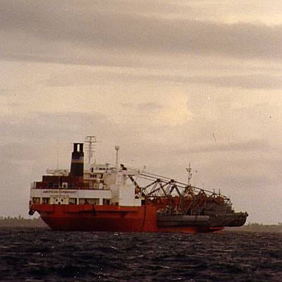 MV American Cormorant, Diego Garcia
          1988