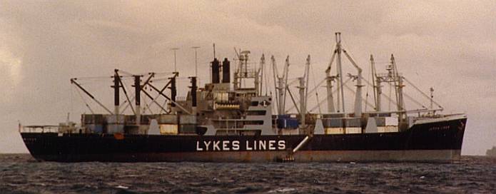 SS Leticia Lykes, Diego Garcia
          Lagoon, 1988