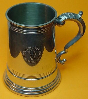 1988 Diego Garcia Pewter
                  Beer Mug