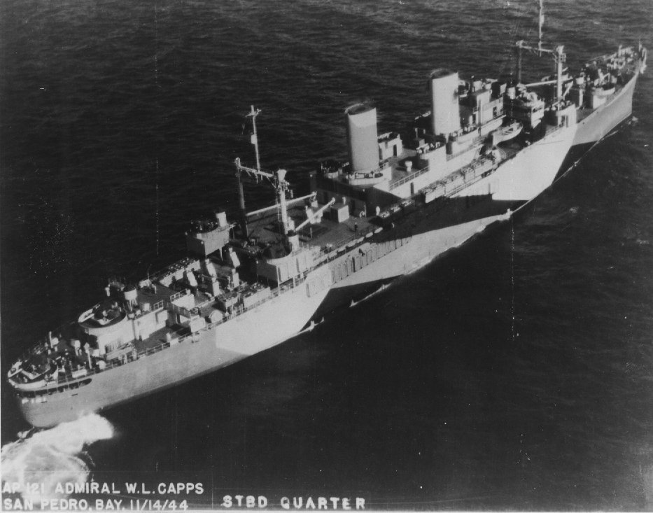 USS Admiral W. L. Capps, AP 121 1944