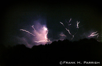 Lightening over Organ Mountains.