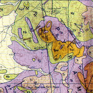 Excerpt from the Pyramid Mountain, New Mexico, geologic map