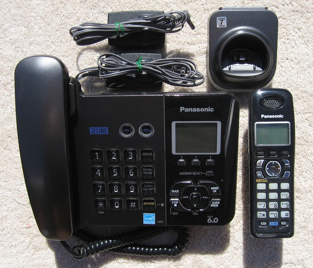 Panasonic KXTG9391T 2Line DECT 6 Corded/Cordless Handset Answering