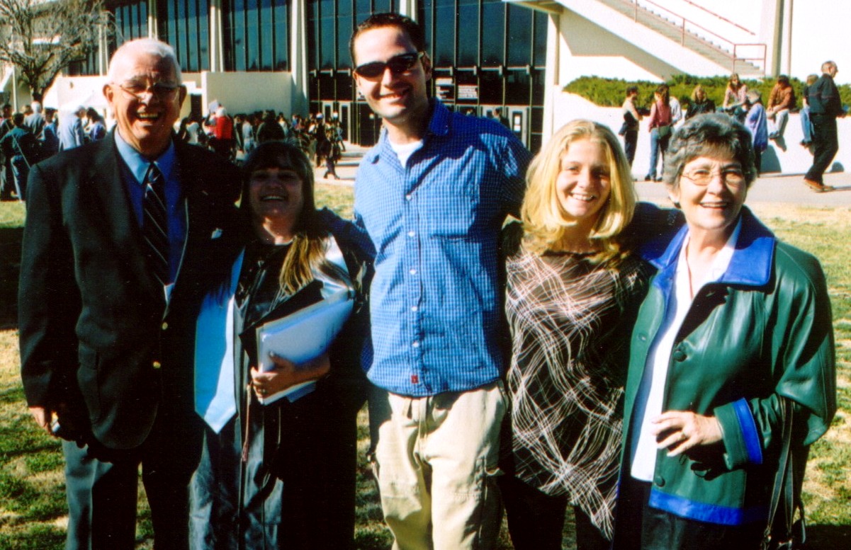 Mom & Dad, Greg
                    and Rebekah, and Cathy at Graduation Dec 04