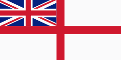 The White Ensign of the Royal Navy, adopted in
                  1864
