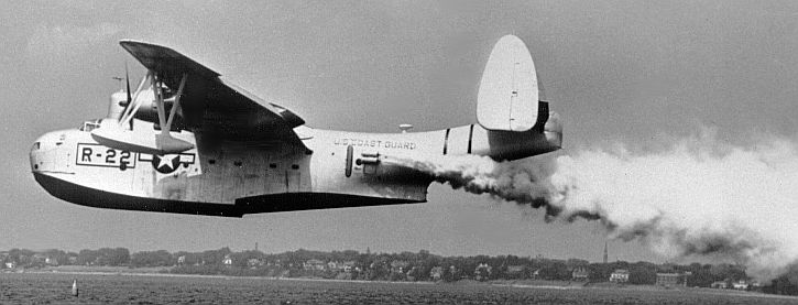 USCG PBM-5 Mariner JATO Take Off.